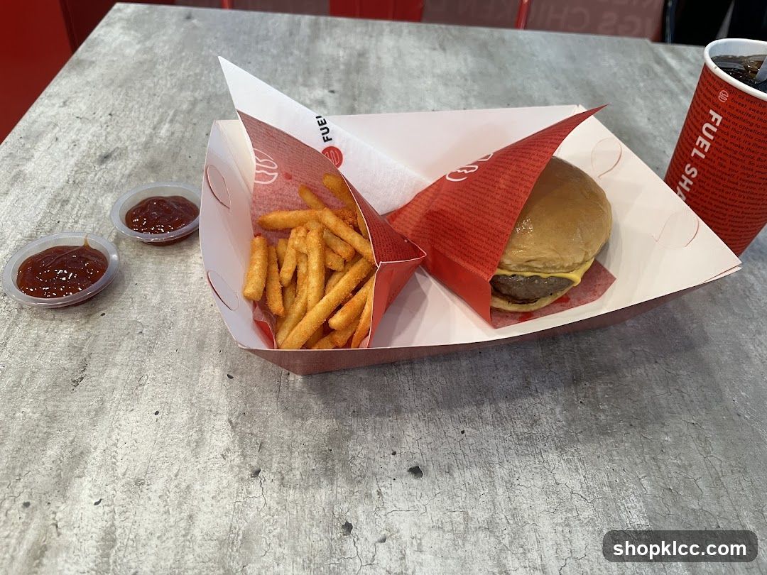Burger, Fries, and Drink