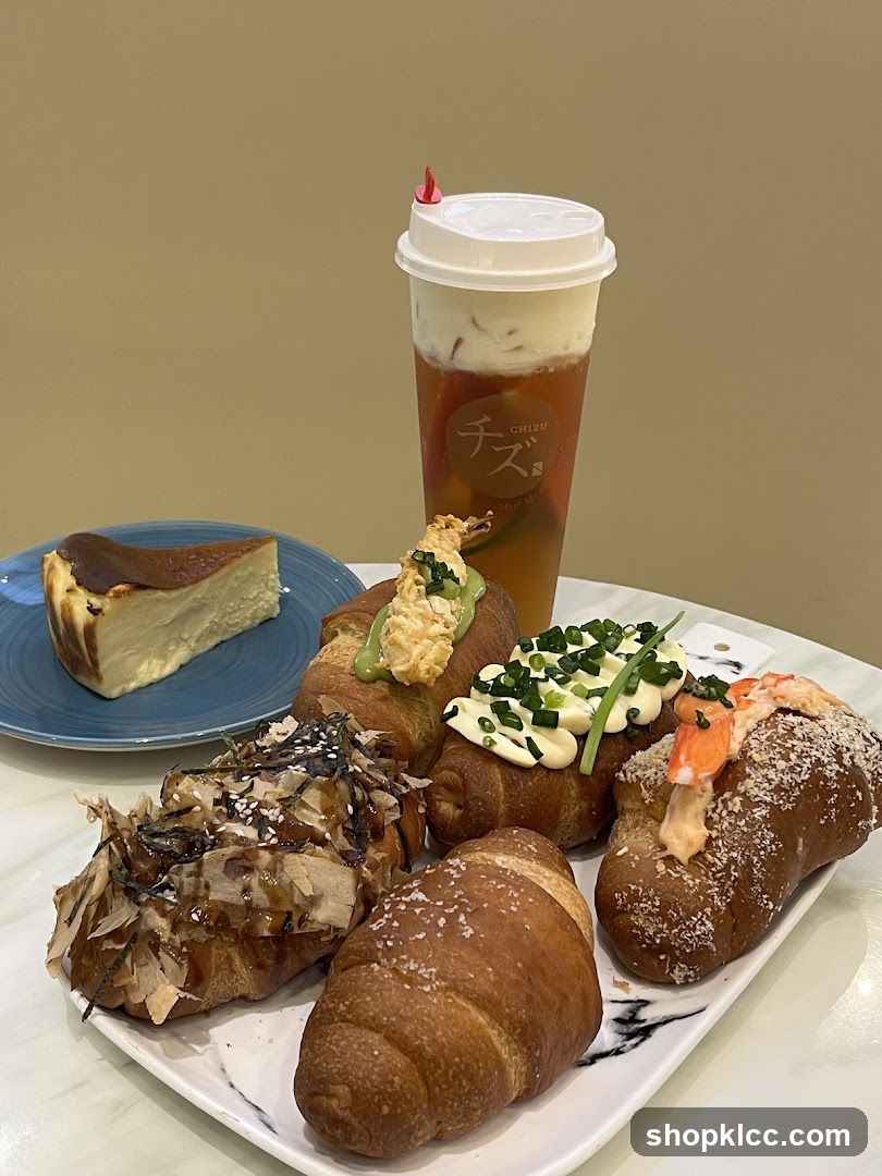 Assortment of Pastries and Drink