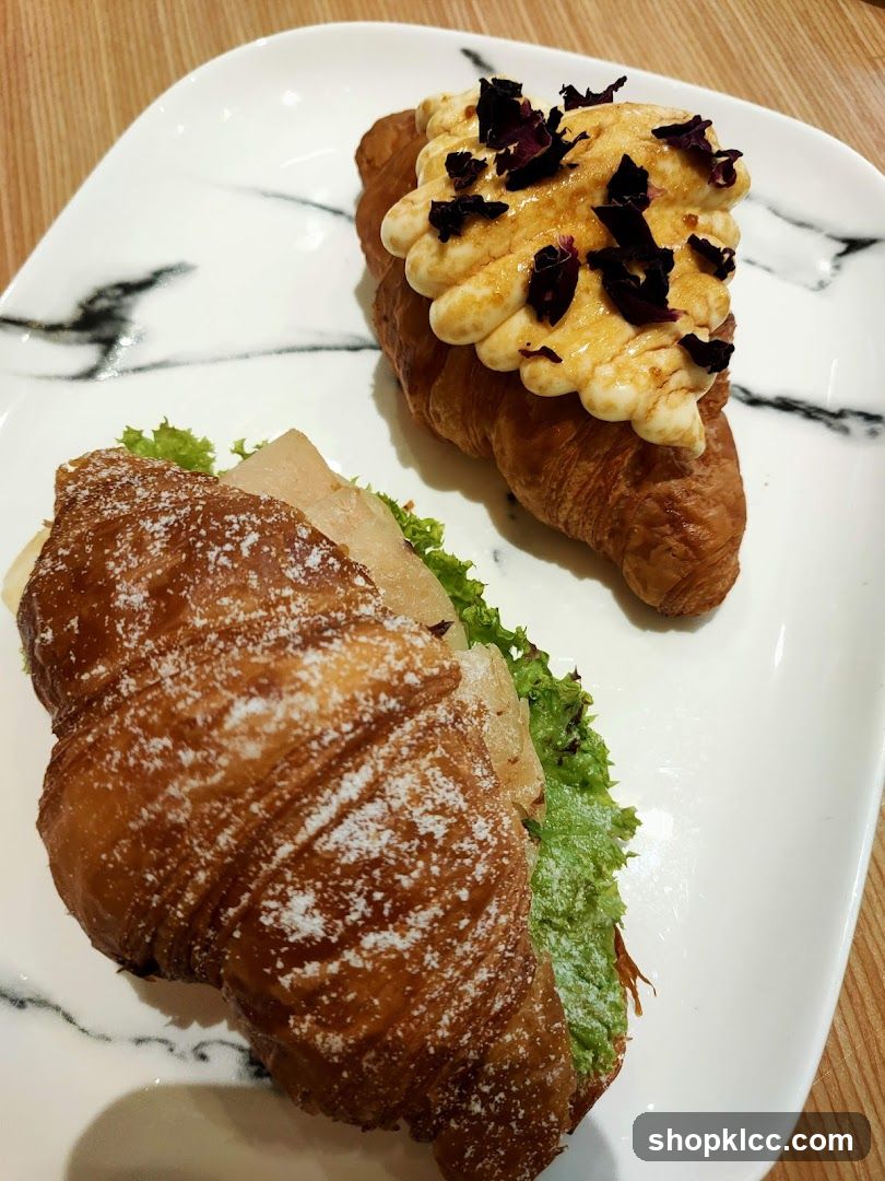 Croissants on a Plate