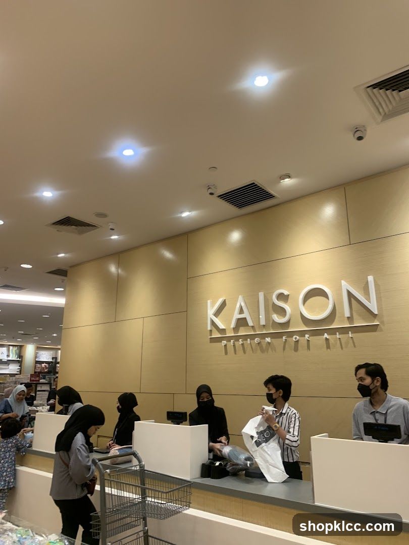 Checkout counters at Kaison