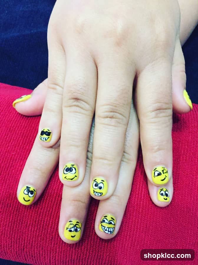 Nails with Emoji Designs