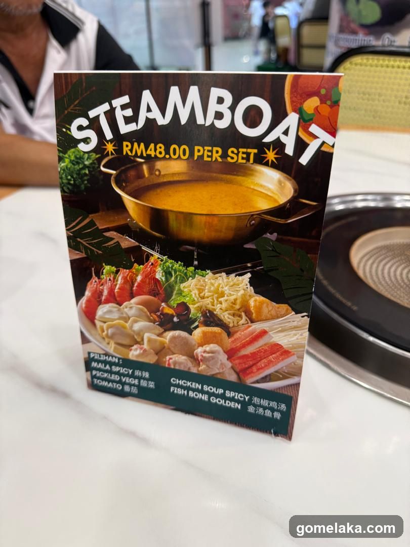 Steamboat Menu