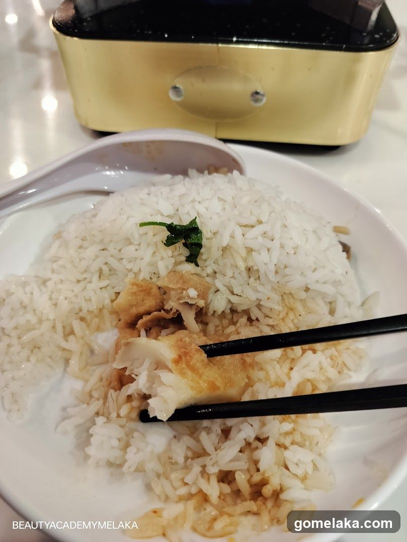 Rice dish with chopsticks