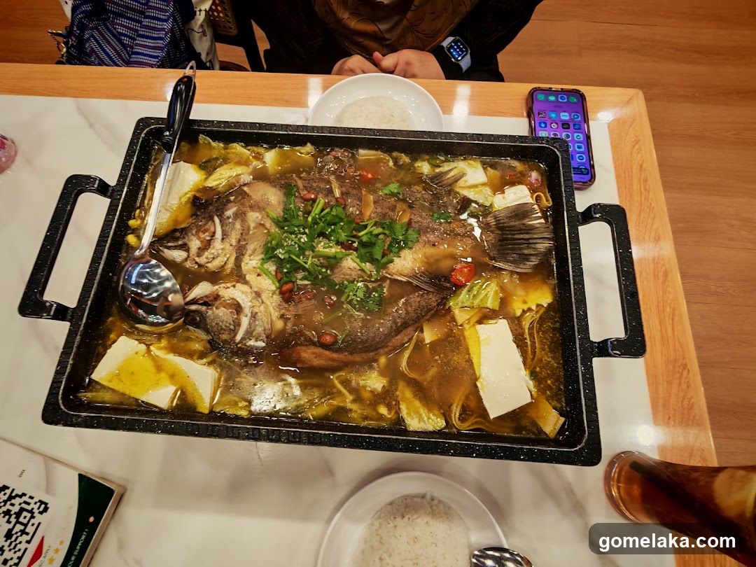 Dining Table with Fish Dish