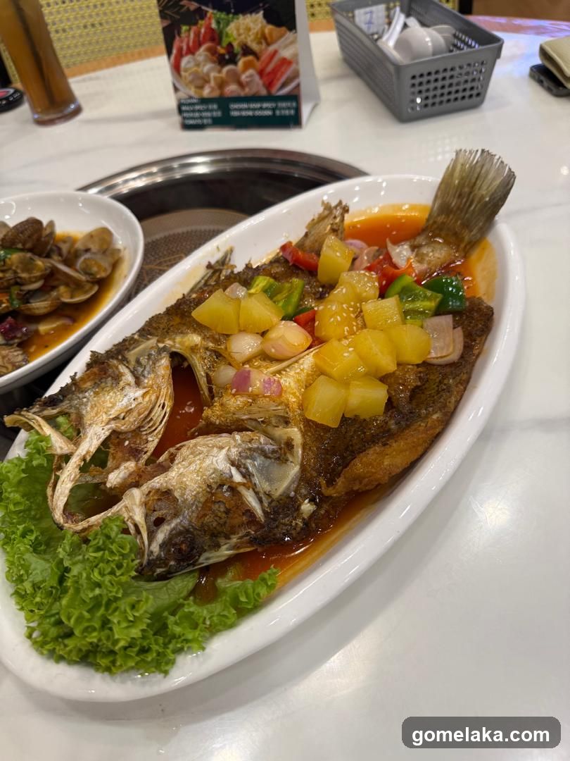 Dining Table with Fish Dish