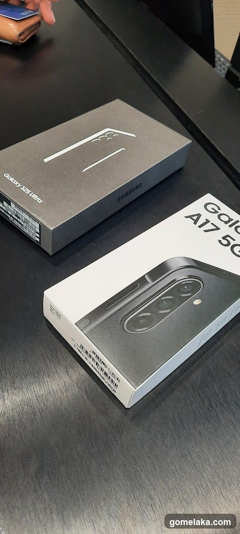 Samsung Phone Boxes on Counter
