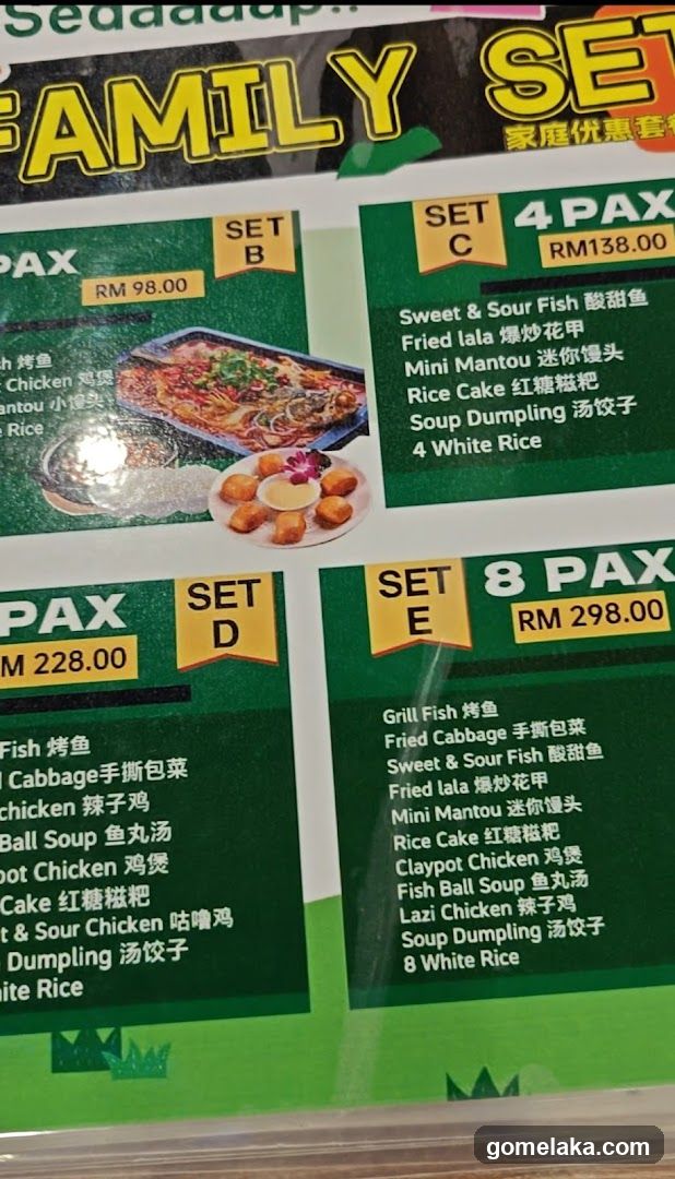 Family Meal Sets Menu