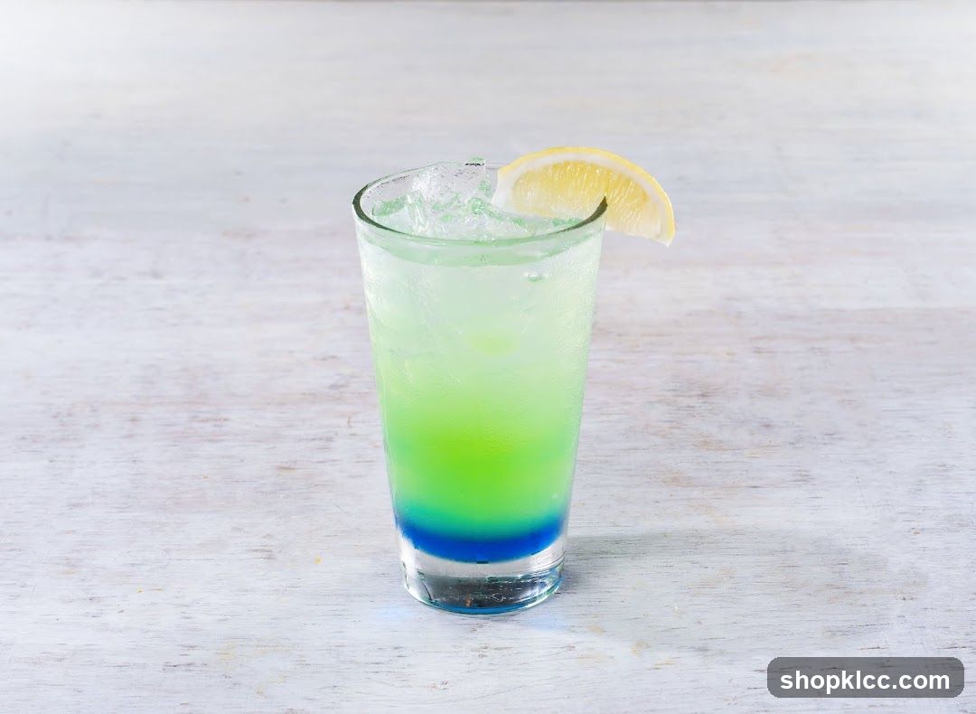 Layered Cocktail with Lemon Slice