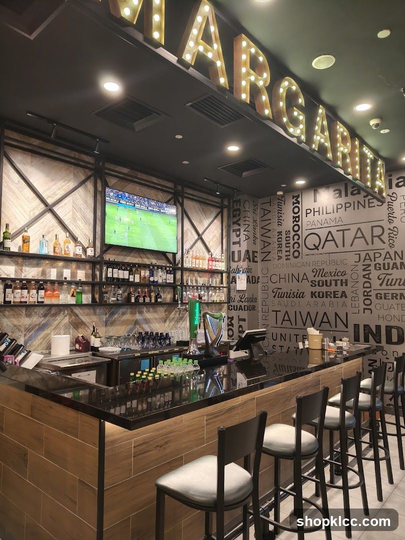 Bar Interior with Signage