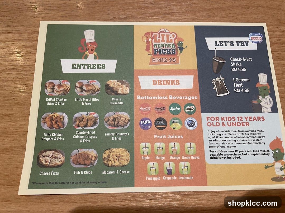 Lil Pepper Picks Menu