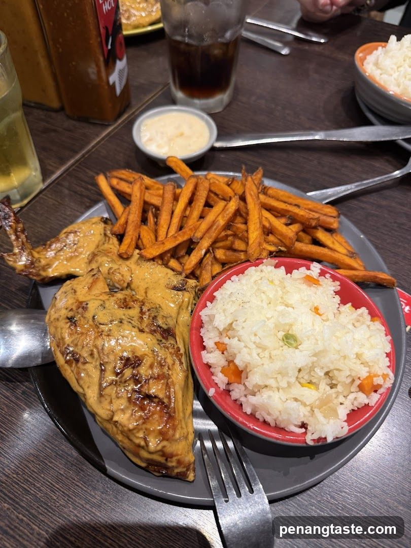 Dinner Plate with Food Items