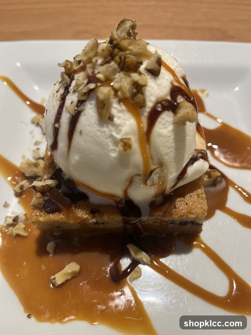 Dessert with Ice Cream and Caramel