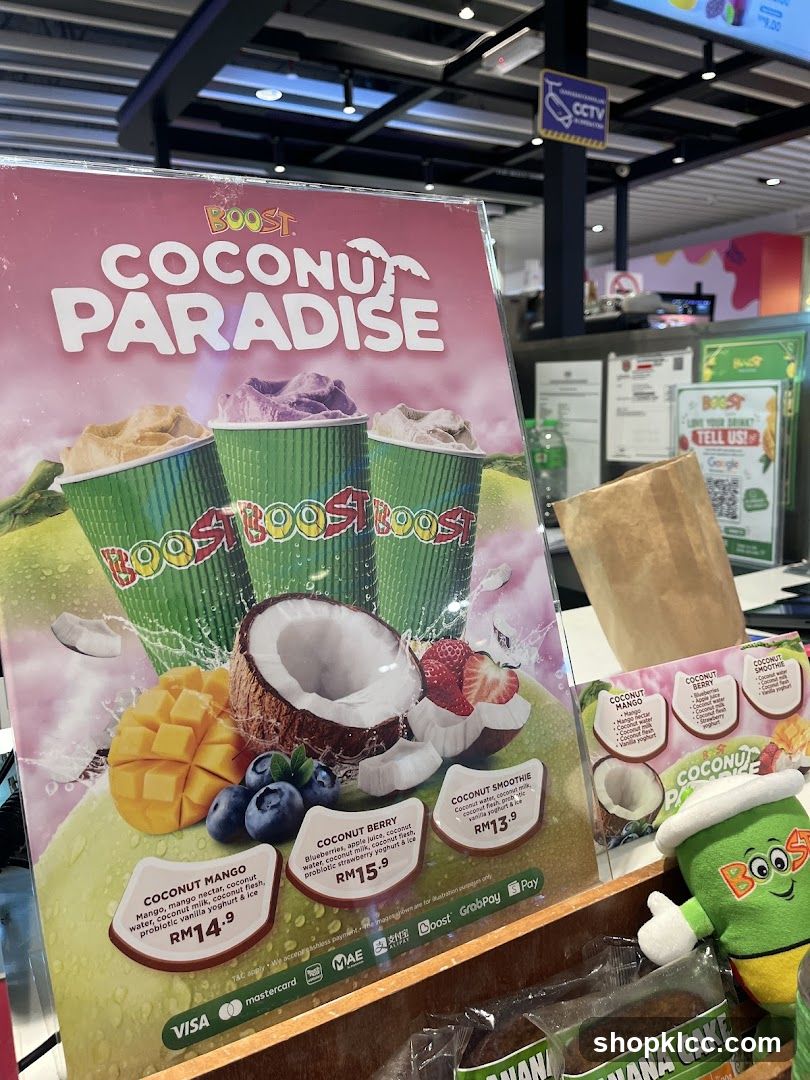 Boost Coconut Paradise Menu