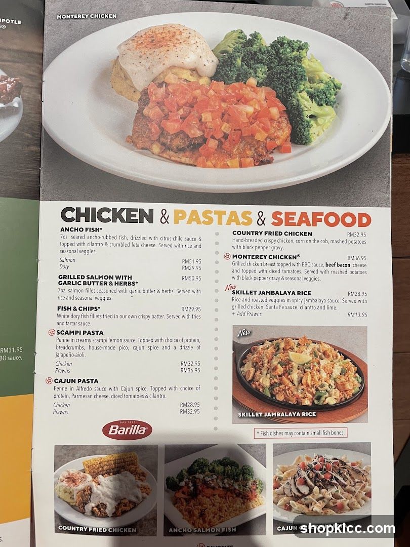 Chicken & Pastas & Seafood