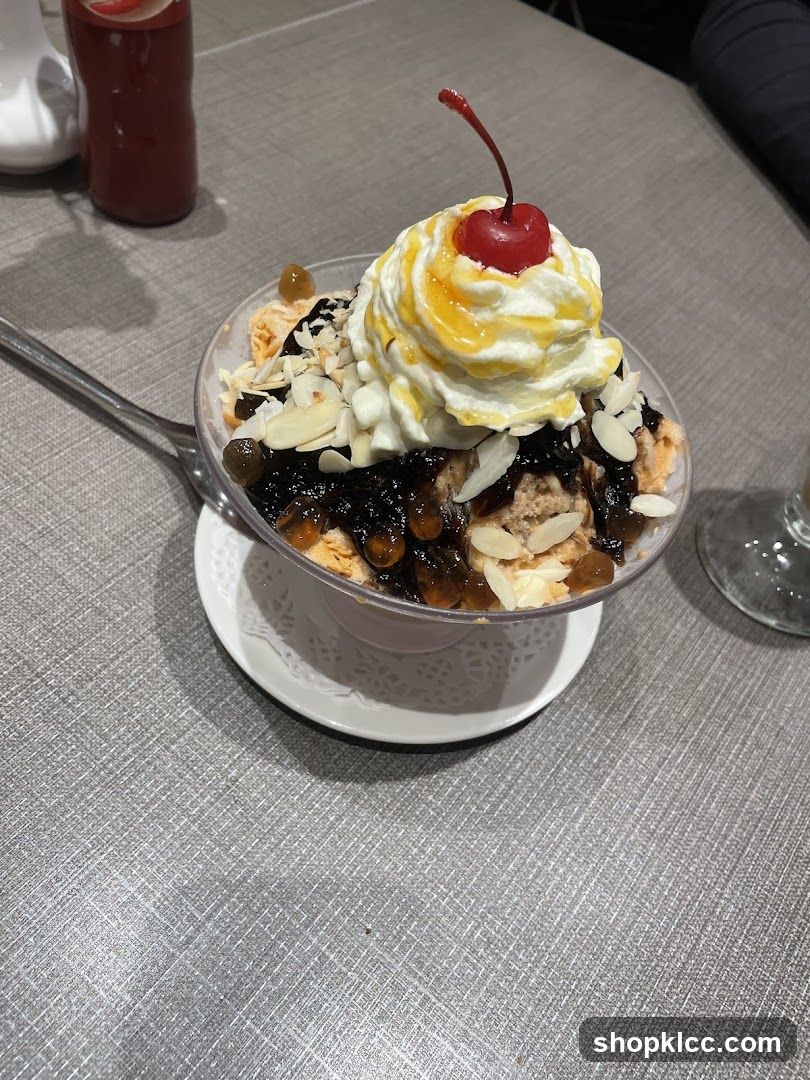 Dessert Bowl with Cherry and Almonds