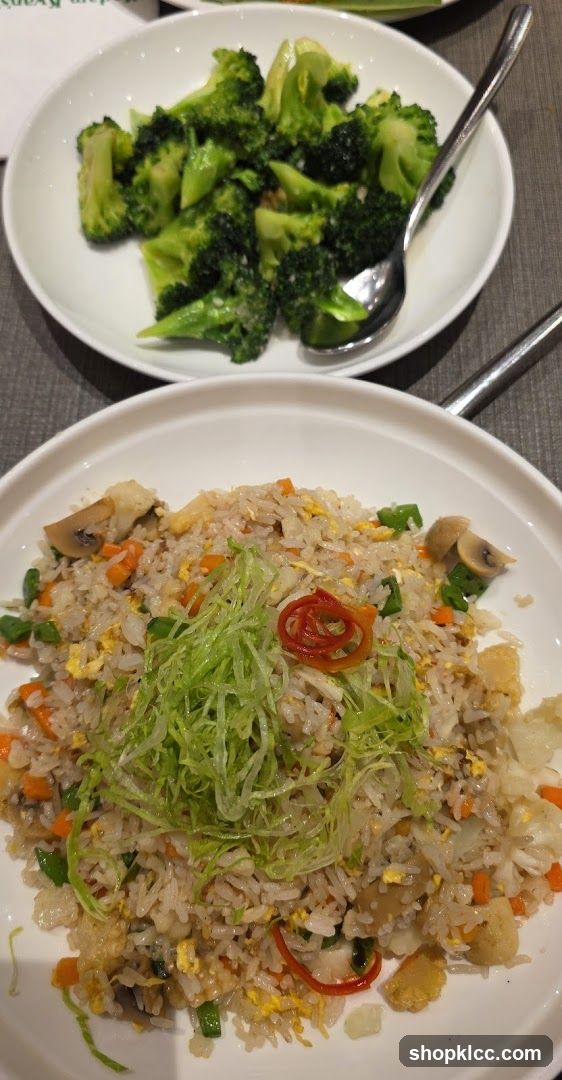 Fried Rice and Broccoli Dish