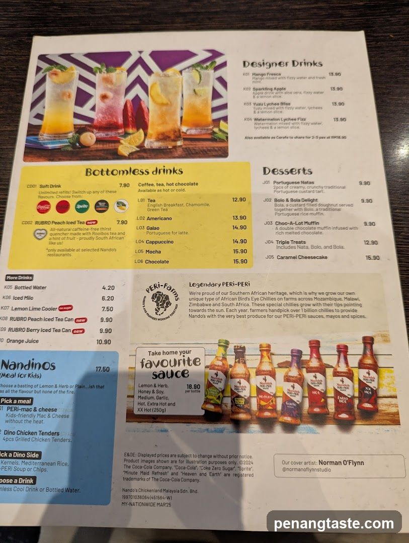 Peri-Farms Menu