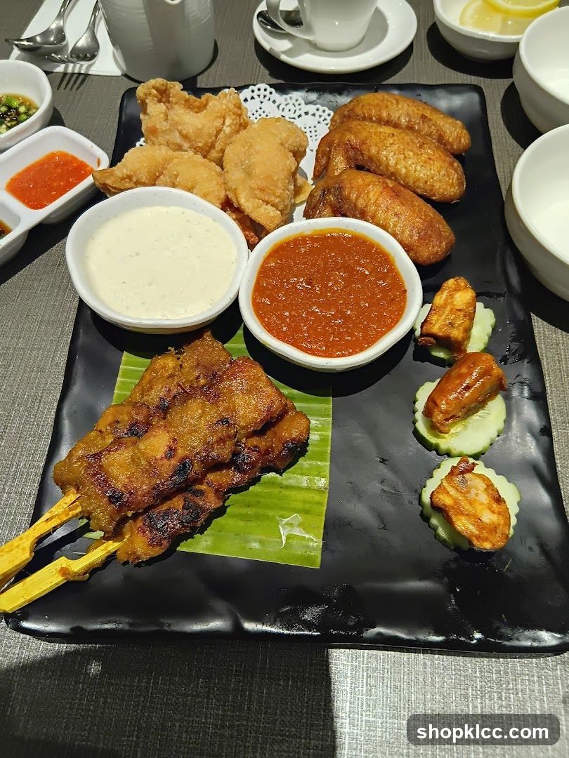 Fried Chicken and Satay Platter