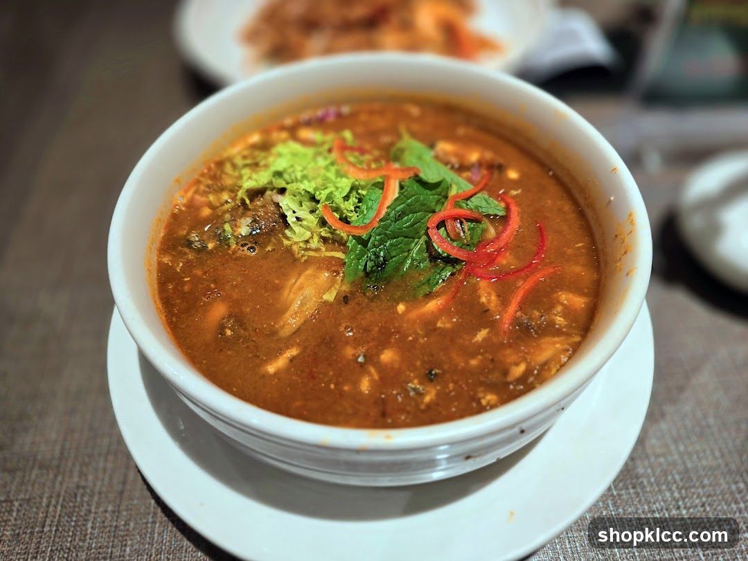 Spicy Soup with Garnish