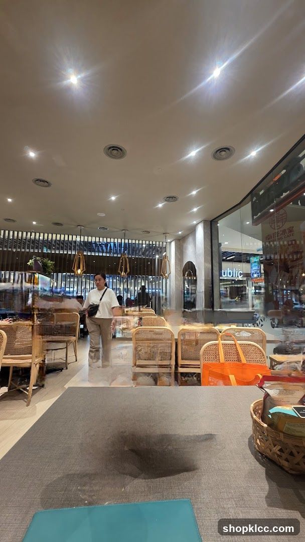 Interior of a modern café or restaurant
