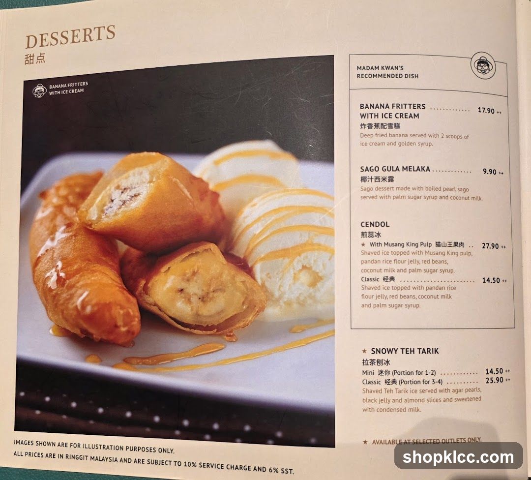 Banana Fritters Dessert Menu