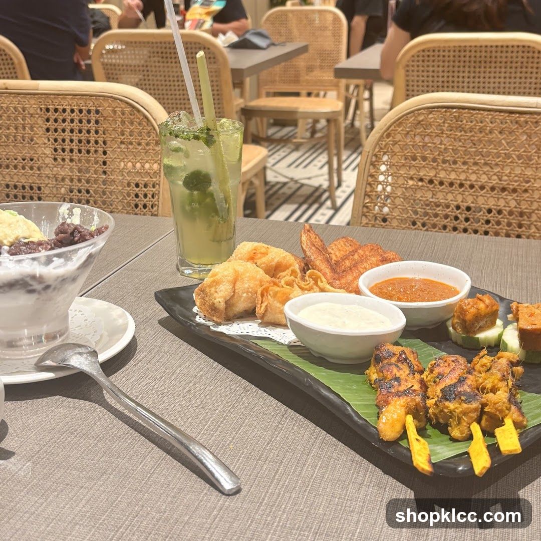 Food and Drink Spread at Restaurant