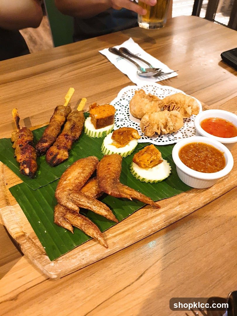 Food Platter with Skewers and Wings