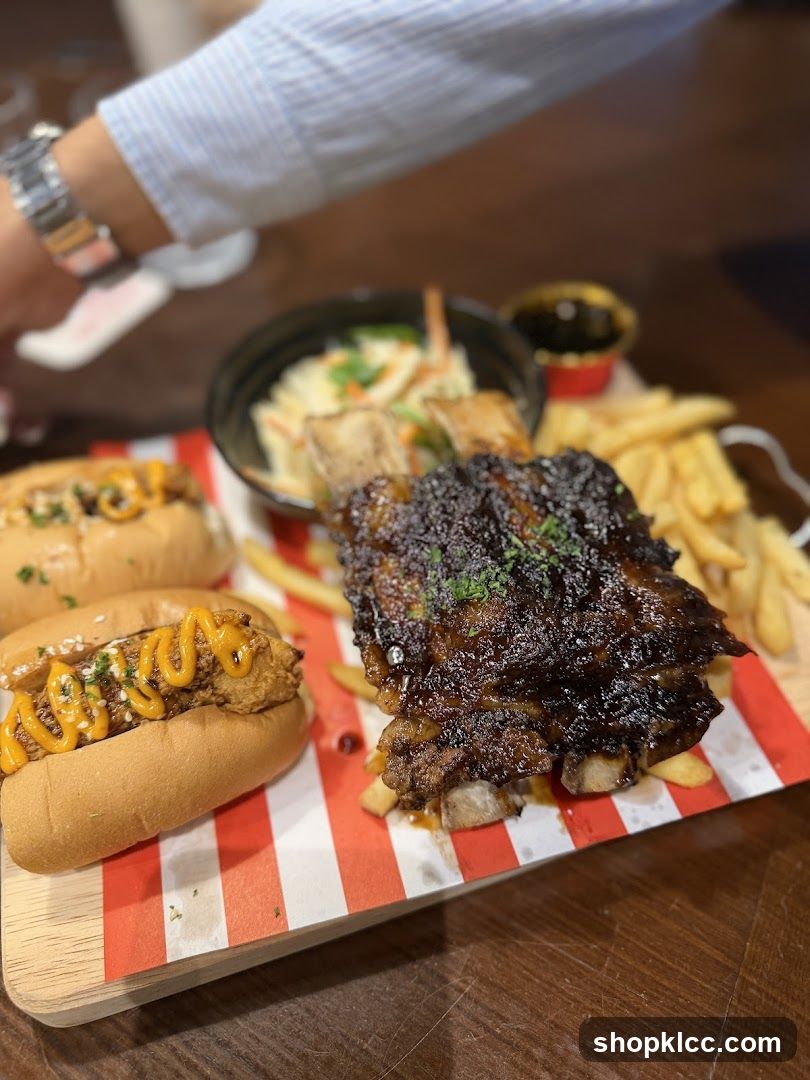 Ribs and Hot Dogs Meal
