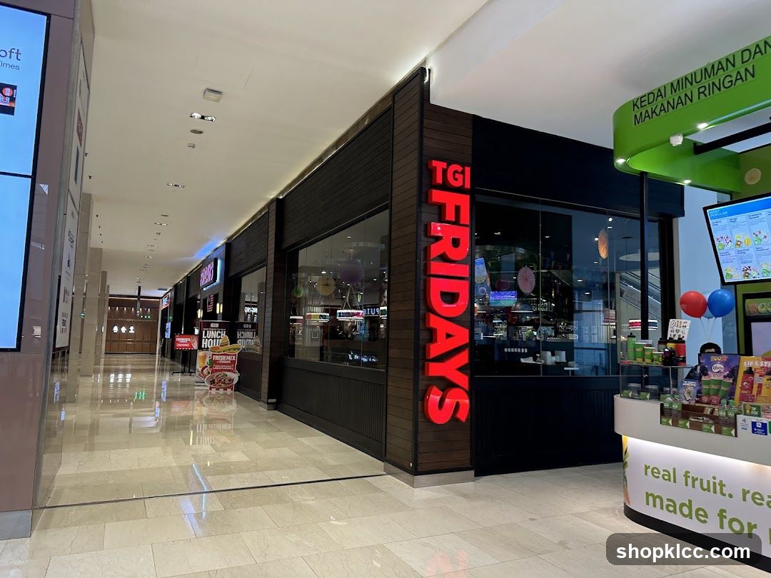 Shopping Mall Interior with Food and Beverage Shops