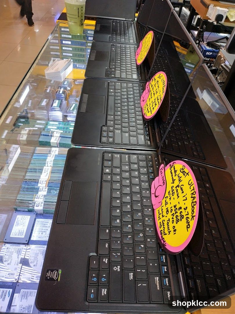 Laptops on Display