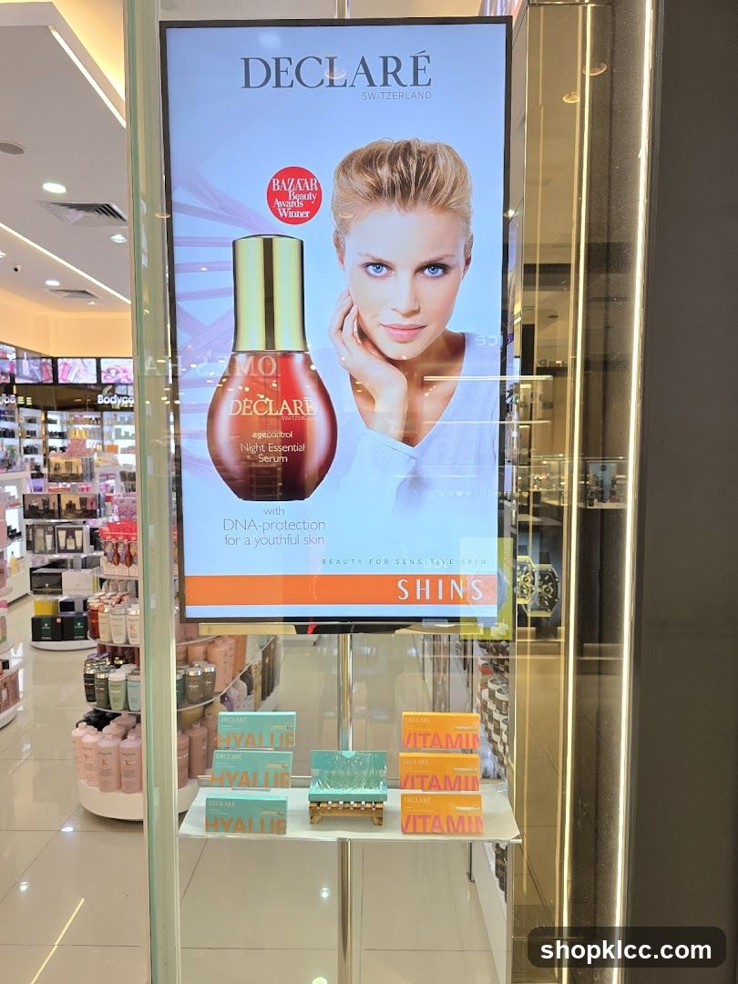 DECLARE Skincare Display