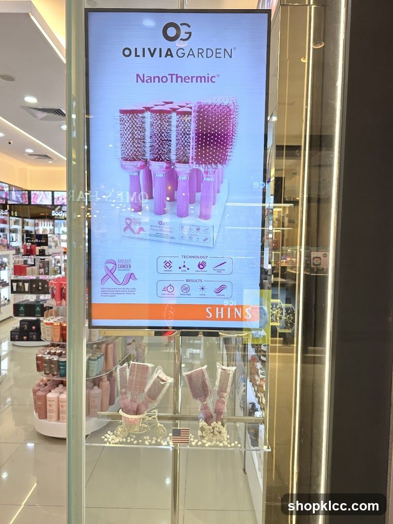 Olivia Garden NanoThermic Hair Brushes Display