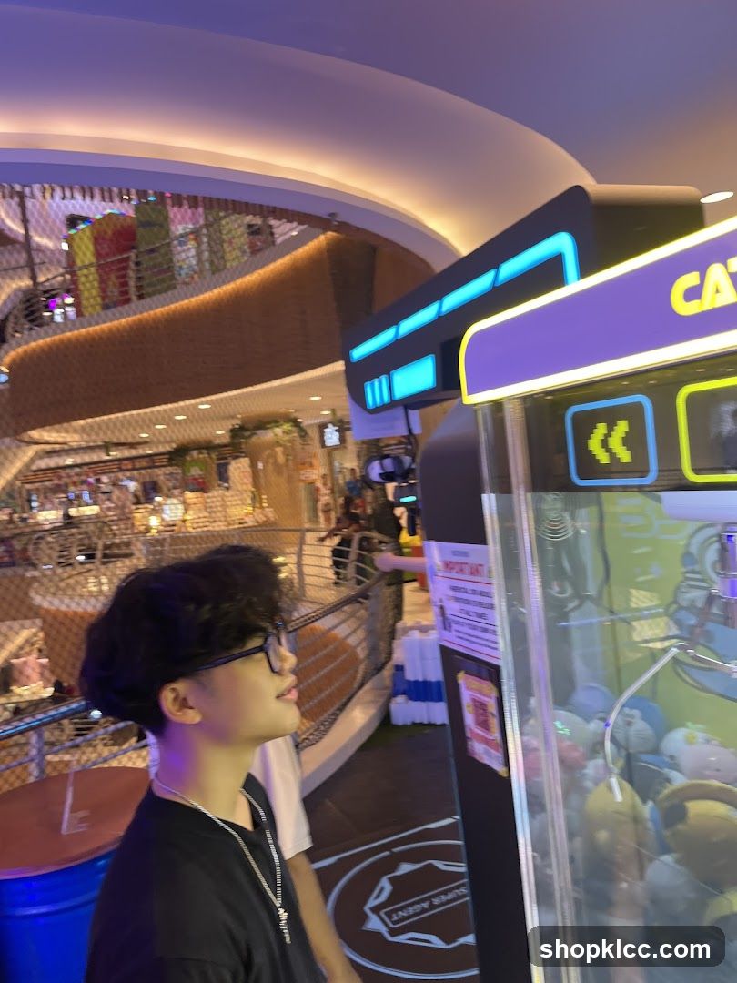 Arcade Game in Mall Interior