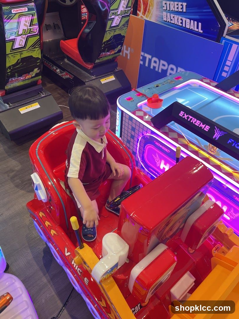 Arcade Game Interior with Child Playing