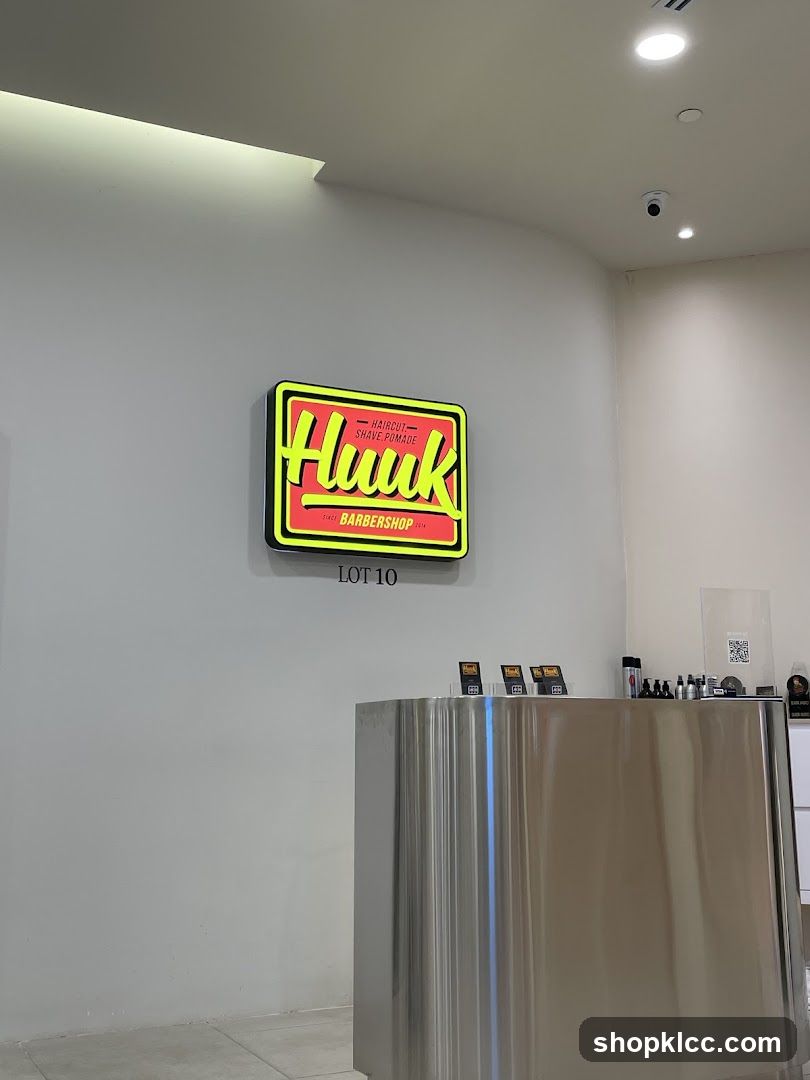 Barbershop Signage and Counter