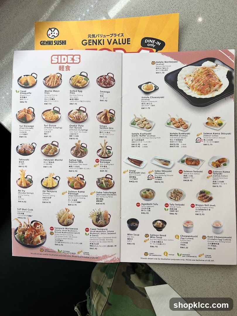 GENKI VALUE DINE-IN ONLY SIDES
