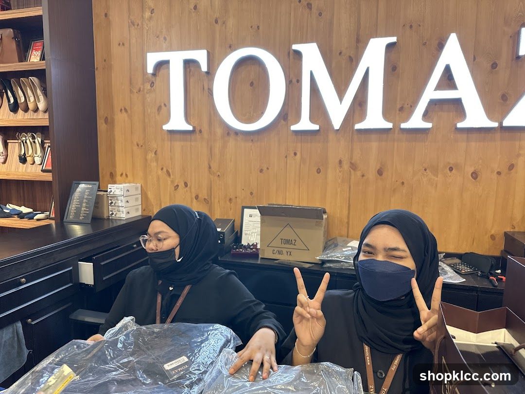 Two women in a store