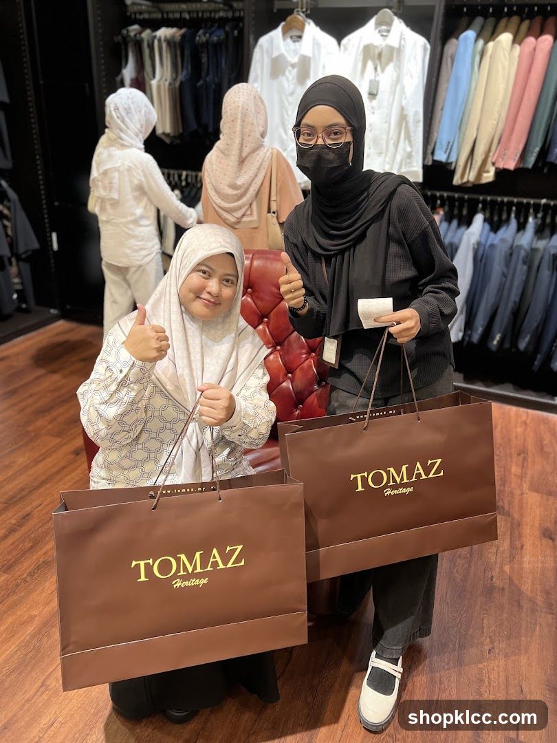 Two women with shopping bags