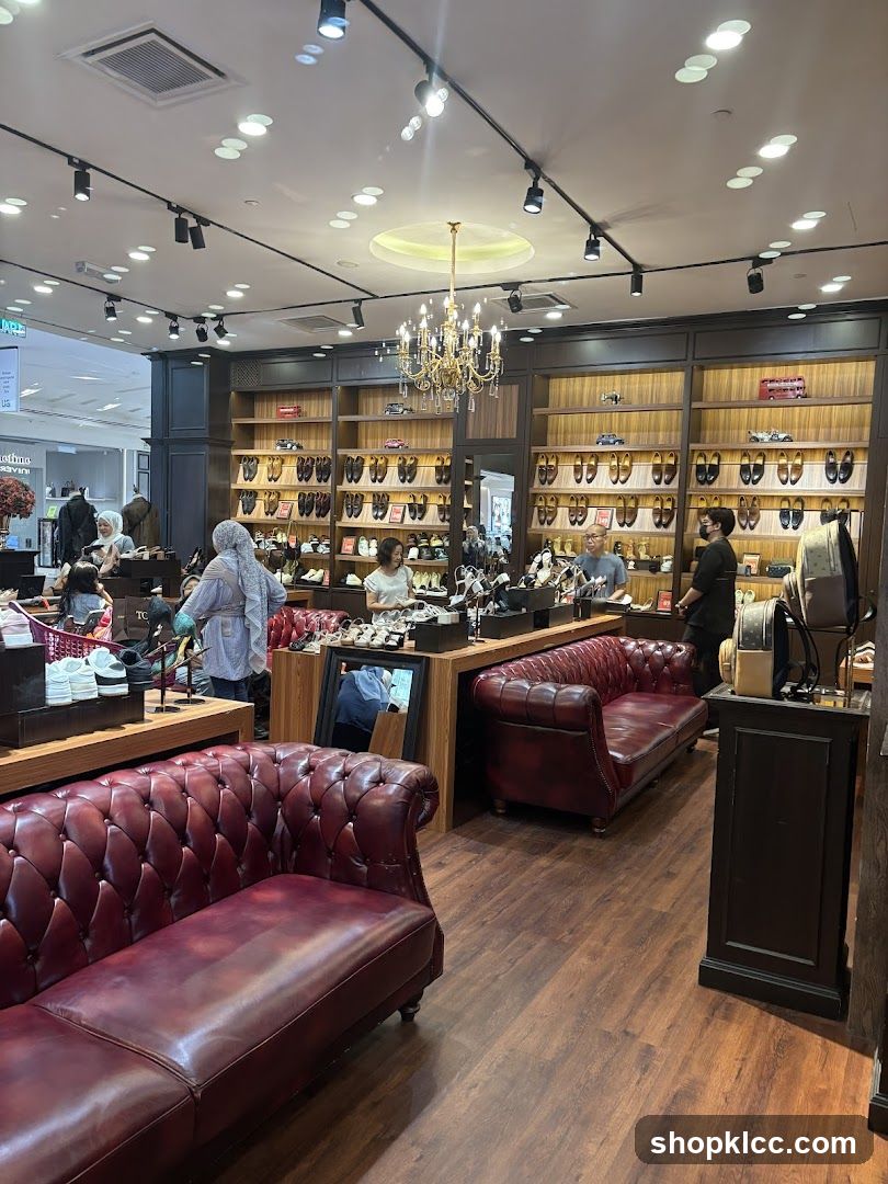 Interior of a shoe store
