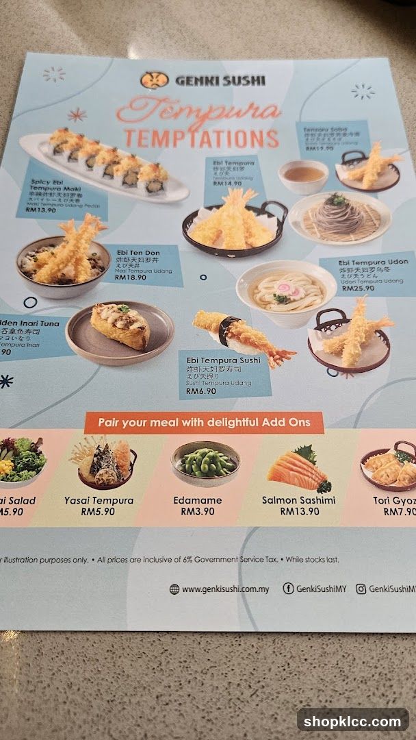 Genki Sushi Tempura Temptations