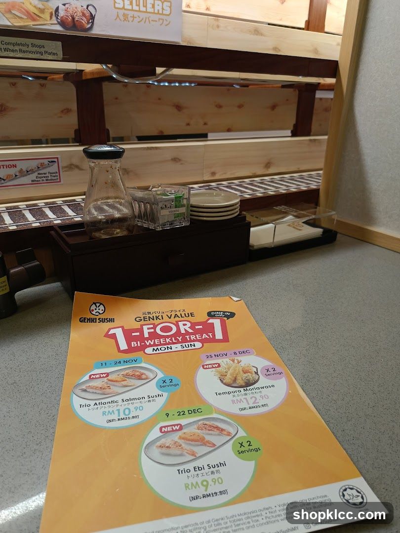 Genki Sushi 1-for-1 Promotion Flyer
