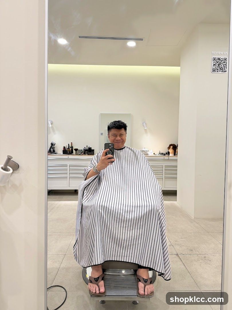 Man in Barber Chair