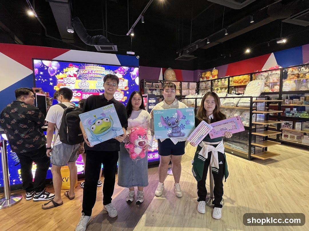 Group with Merchandise in Store Interior