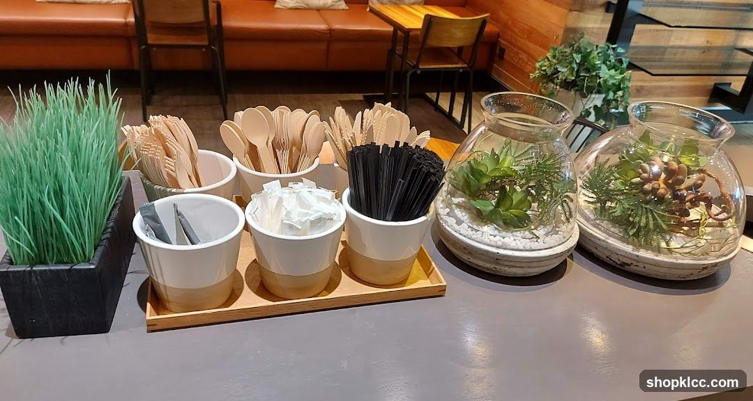 Condiment Station with Plants