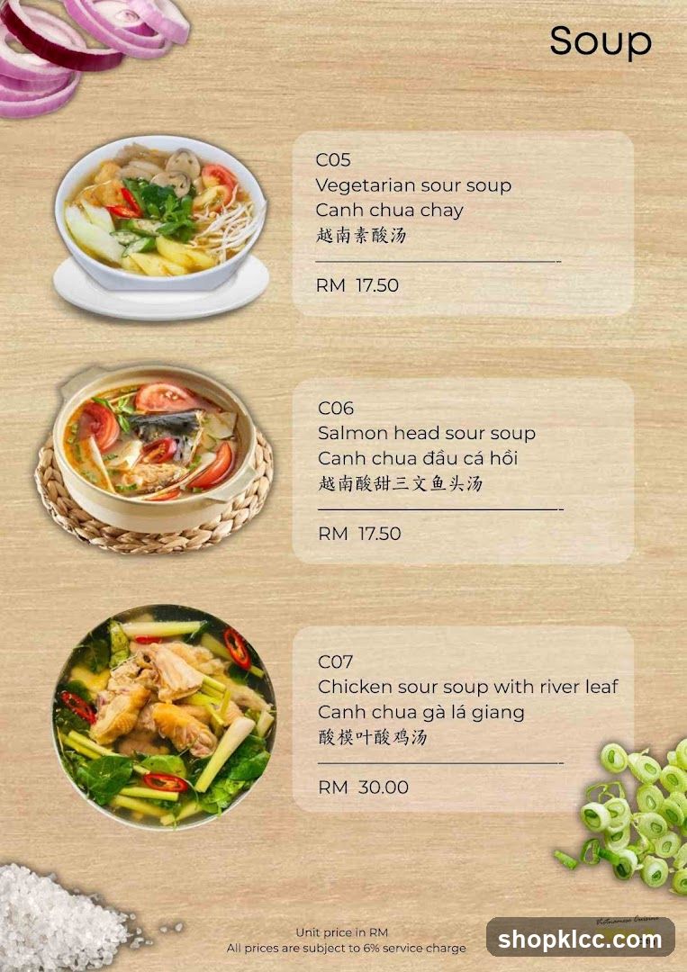 Soup Menu