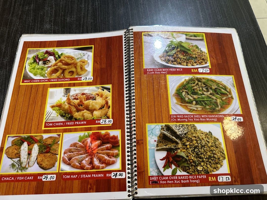 Restaurant Menu Page