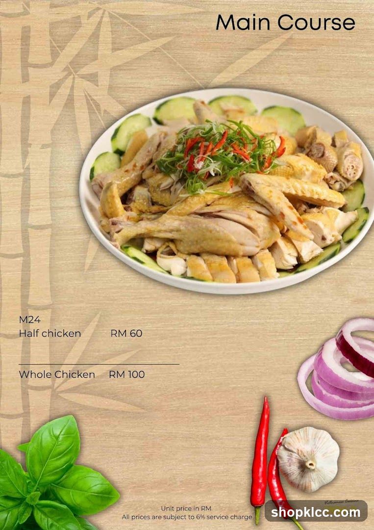Main Course Menu Page