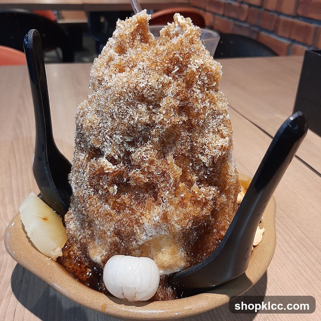Dessert with Shaved Ice and Fruit
