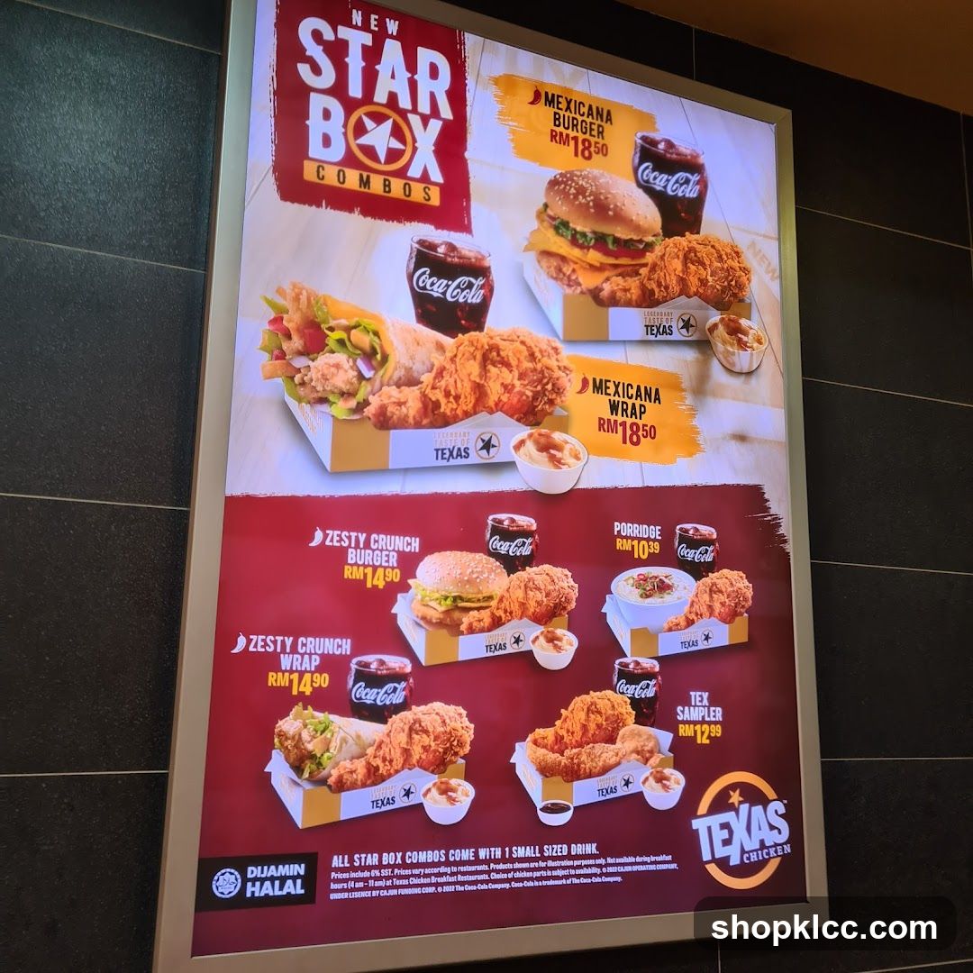 Texas Chicken Menu