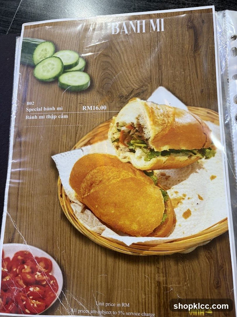Banh Mi Menu Page